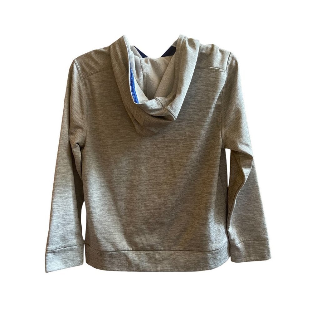 Adidas Gray Sweatshirt Hoodie Long Sleeves with Blue Lettering Size Medium - Picture 4 of 4